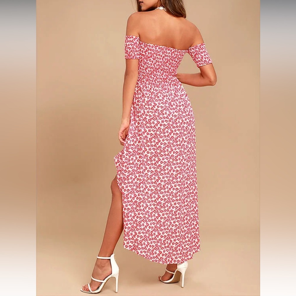 Lucy Love Red Floral High Low Dress - Picture 7 of 12